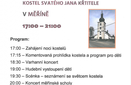 Noc kostelů 29.5.2026