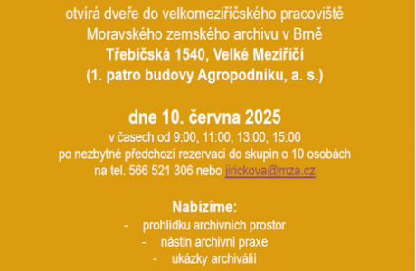 Mezinárodní den archivů 10.6.2025