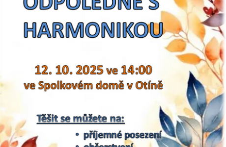 Tradiční odpoledne s harmonikou 12.10.2025