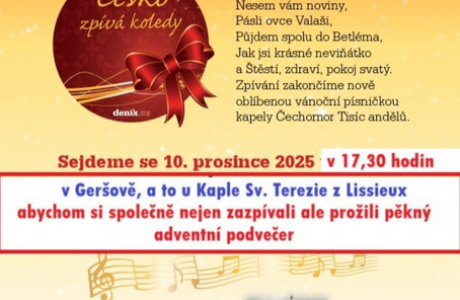 Česko zpívá koledy 10.12.2025 v Geršově u kapličky